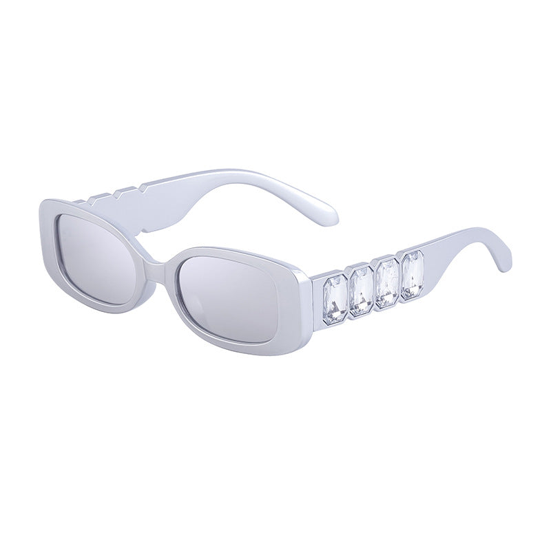 European and American Style Small Frame Sunglasses for Women with Rhinestones, Square Frame Sunglasses for Men, Wholesale Glasses sunglasses