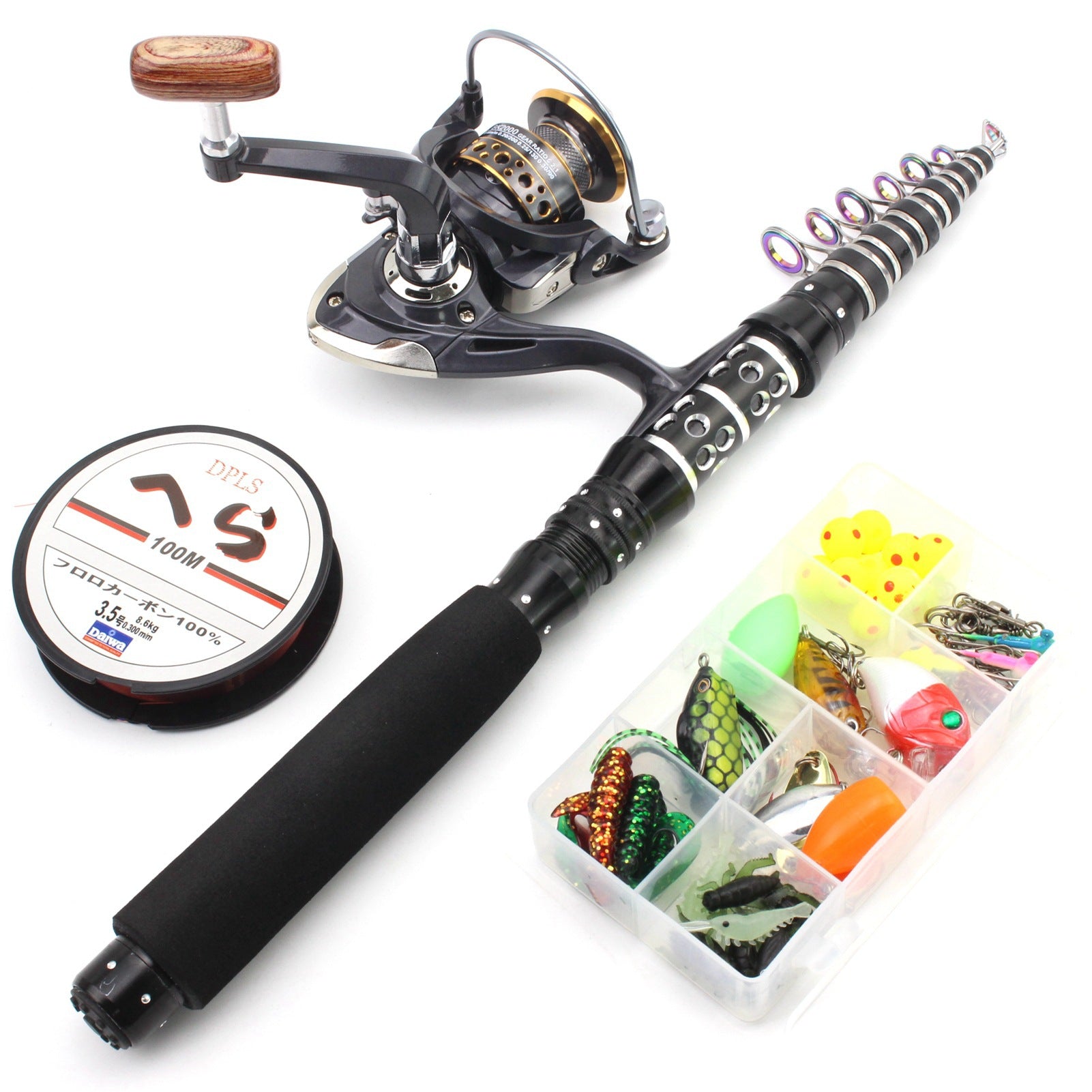 Fishing Gear: Ultra-Short Portable Telescopic Fishing Rod, Small Sea Rod, Rock Fishing Long Casting Rod, Fishing Set