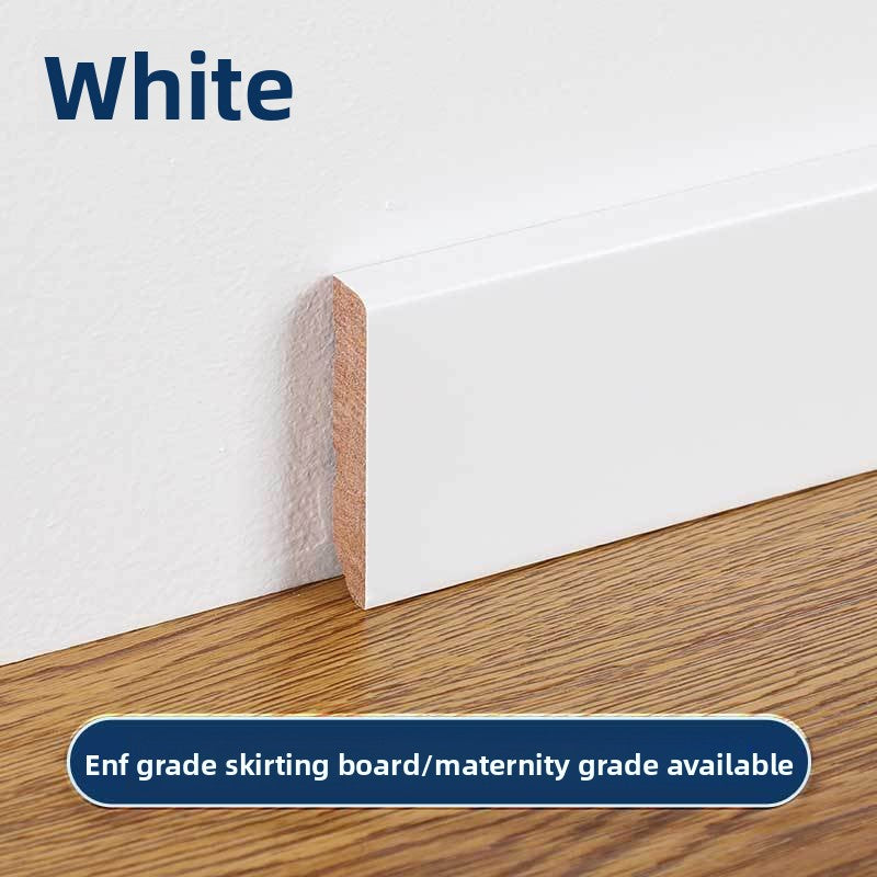 High-end ENF Taun skirting board in white and black, wooden skirting board, solid wood flat panel, ultra-narrow solid wood skirting board