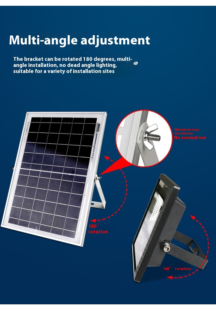 Wholesale Super Bright Waterproof Aluminum LED Solar Floodlights IP67 Rating Outdoor Courtyard Street Lights for Garden