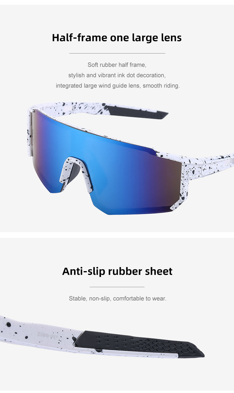 Cycling Goggles Colorful Outdoor Women's European and American One-piece Sunglasses Windproof Skiing Sports Sunscreen Sunglasses Men