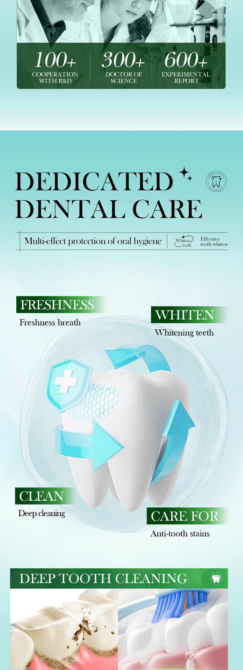 Amino Acid Cleansing Tooth Stains and Bad Breath Toothpaste SADOER Toothpaste Cross-Border Wholesale