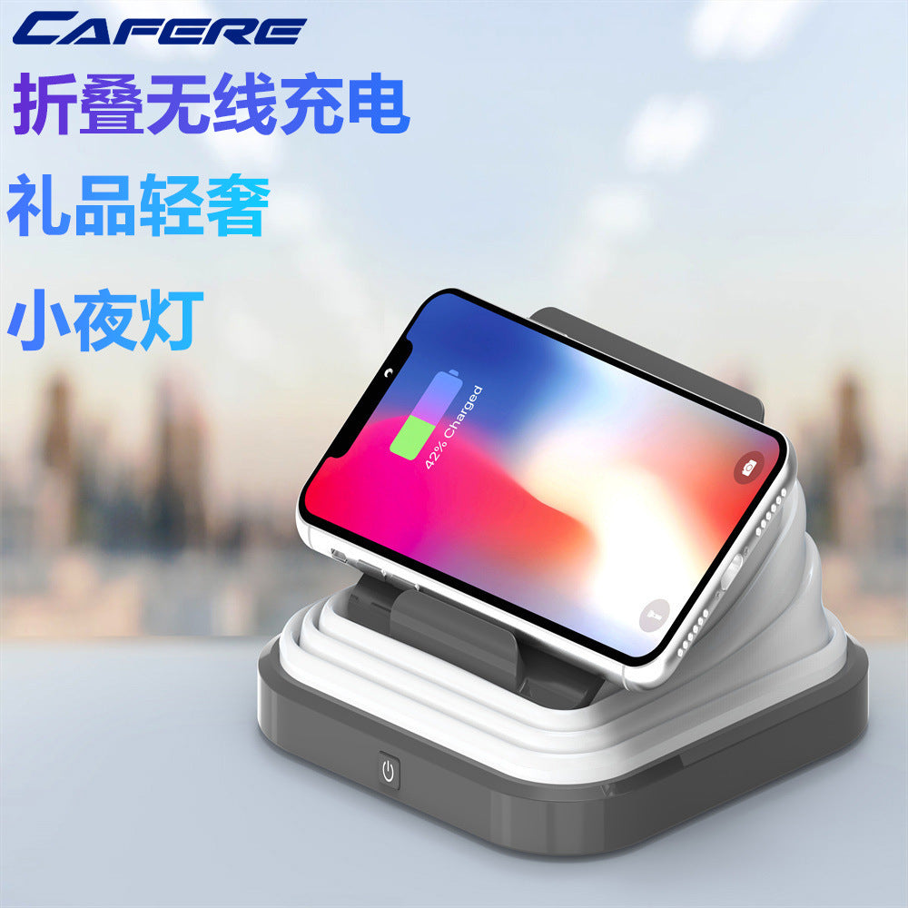 2-in-1 Magnetic Attachment15W Wireless Charging Table Lamp Gift Reading Lamp Multi-Color Adjustable Ambient Light Bedroom Bedside Lamp