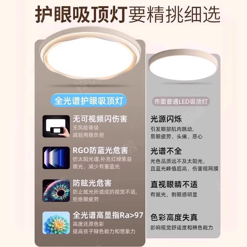 Living Room Main Light2025New Modern Simple Flower Cream Style Ceiling Light Zhongshan Lighting Full House Package