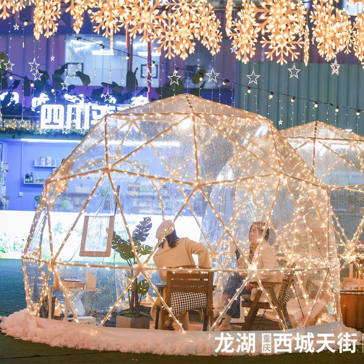 4Transparent Tent Hotel Scenic Spot Dome Starry Sky Tent Camp Round Ball-shaped Famous Accommodation Bubble House Starry Sky Room