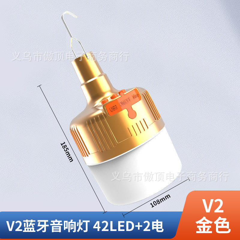 2022New Outdoor Tent Light Bluetooth Speaker Camping Light Camping Light Mobile Phone Emergency Charging Home Lighting