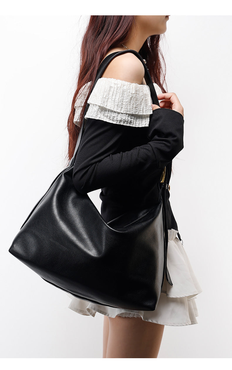 2024New Crossbody Bag Versatile Casual Women's Shoulder Bag Commuting Large Capacity Soft Leather Tote Bag