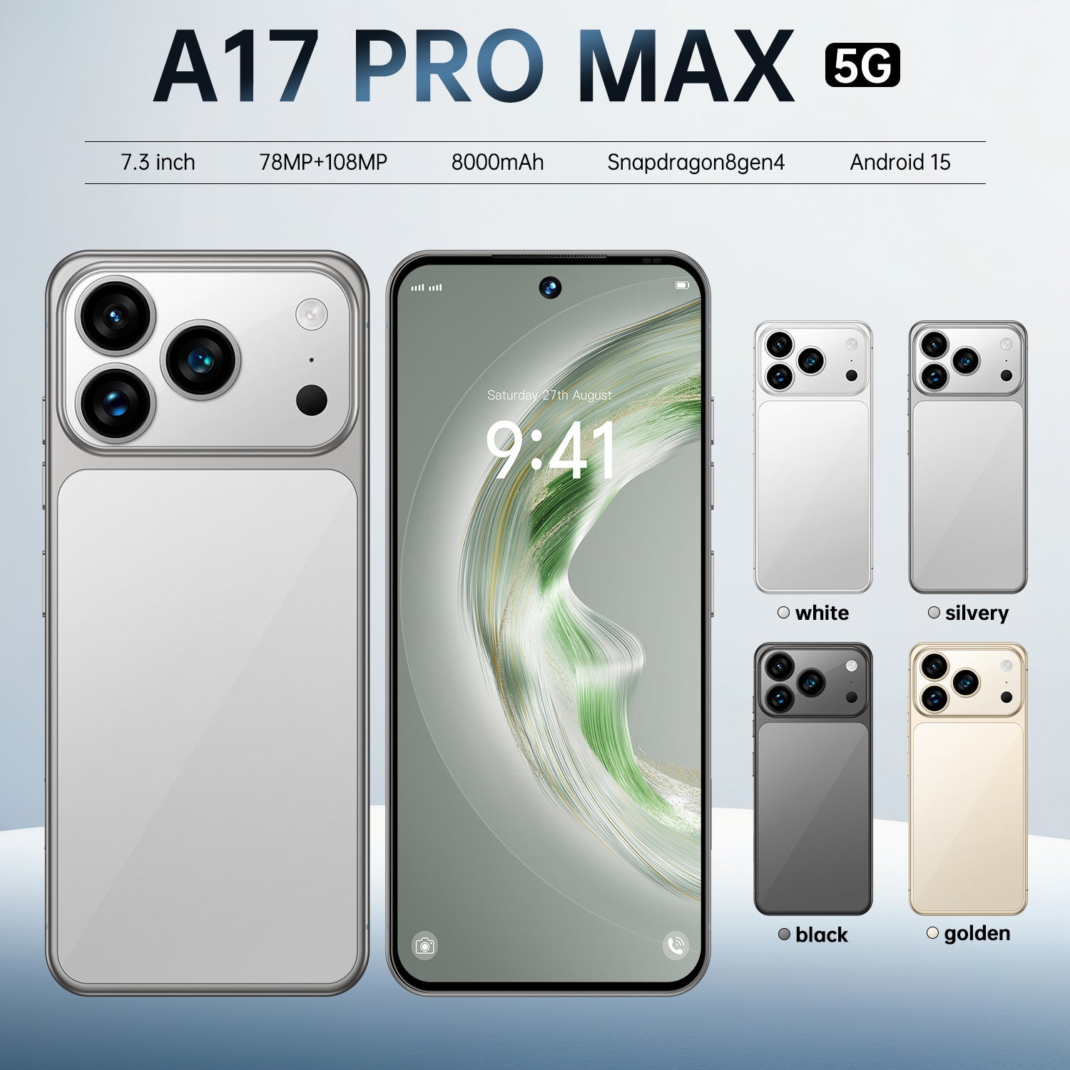 Popular A17 Pro Max Android7.3Inch Smart5G Mobile Phone16+1T Source Factory AliExpress TK