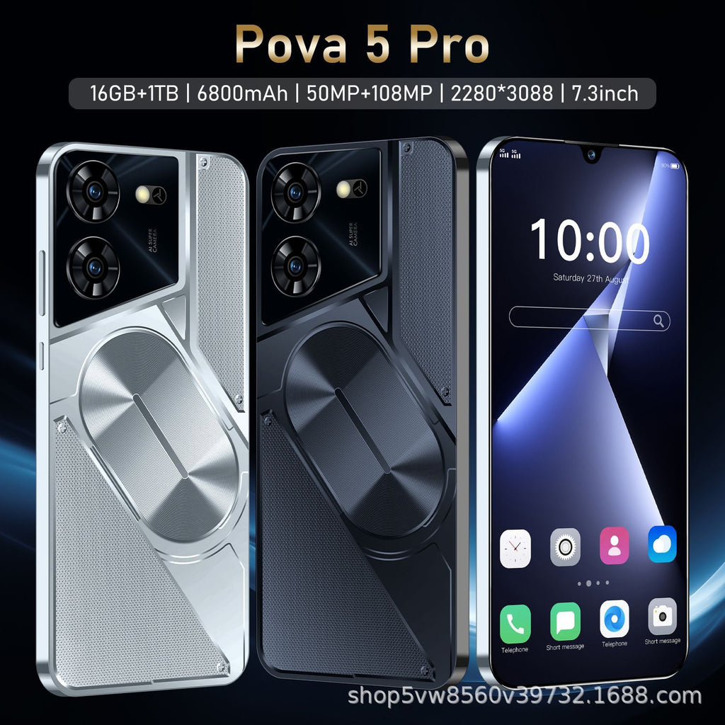 New Pova 5 pro Large Screen Android All-in-One Mobile Phone（16+1T)Smart Android Phone