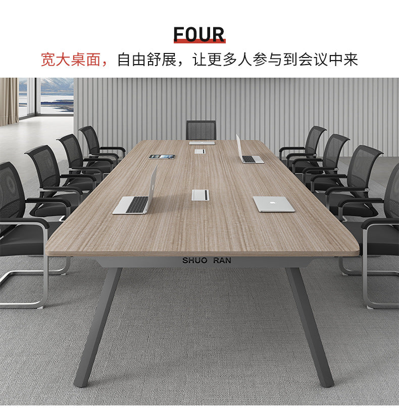 Conference Table Long Table Simple Modern Meeting Room Table and Chair Set Small Negotiation Training Table Long Office Desk Furniture