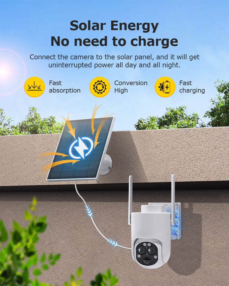 Exclusive Supply4G Solar Camera Outdoor Binocular Dome Camera 12High Zoom Low Power Consumption Manufacturer Direct Wholesale