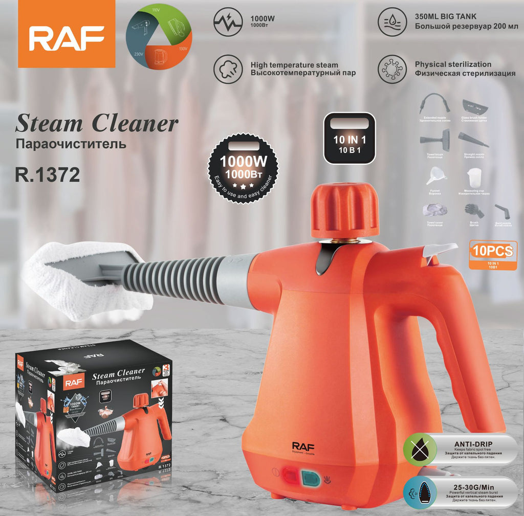RAF European Standard Handheld Household Steam Cleaner Oil Removal High Temperature Multifunctional Portable Disinfection Device1372