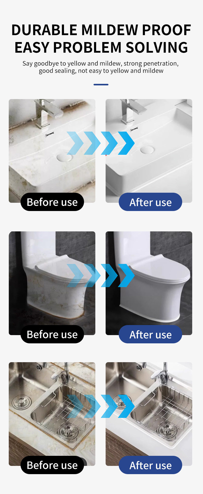 Mildew-proof Waterproof Sealant Plastic Steel Mud Waterproof Glue Kitchen Bathroom Epoxy Resin Leak Filling Sealant
