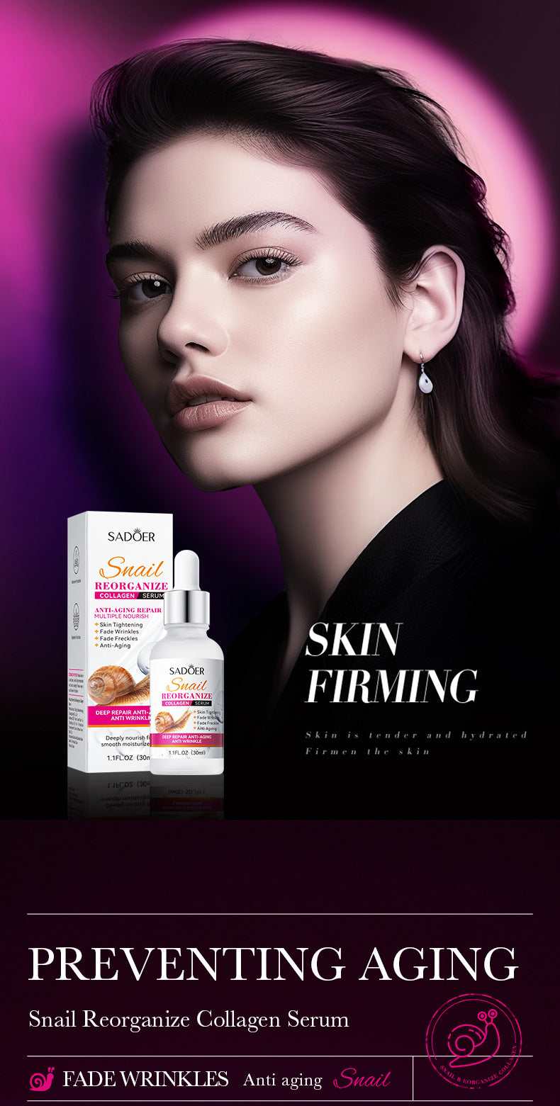 Snail Essence SADOER Collagen Delicate Moisturizing Hydrating Nourishing Cross-Border Wholesale