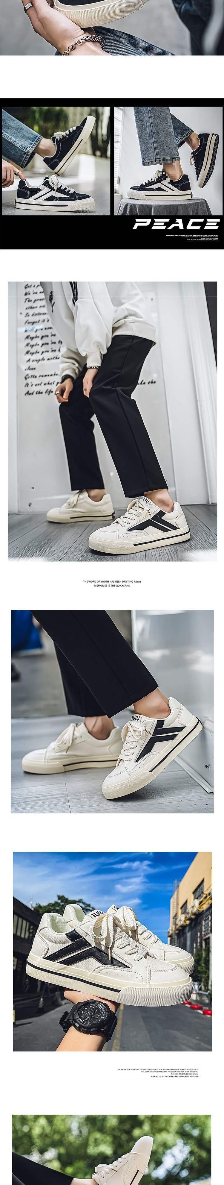 Canvas Shoes for Men, Autumn Trendy Versatile Casual Sneakers, Niche Design Student Sports Thick-Soled Height-Increasing Black Cloth Shoes