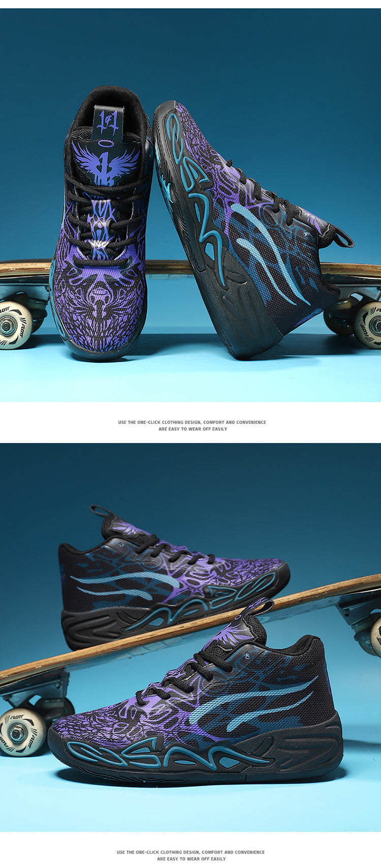 Fashion Trend Basketball Shoes New Youth Mandarin Duck Mesh Breathable Sports Shoes High-Top Training Boots