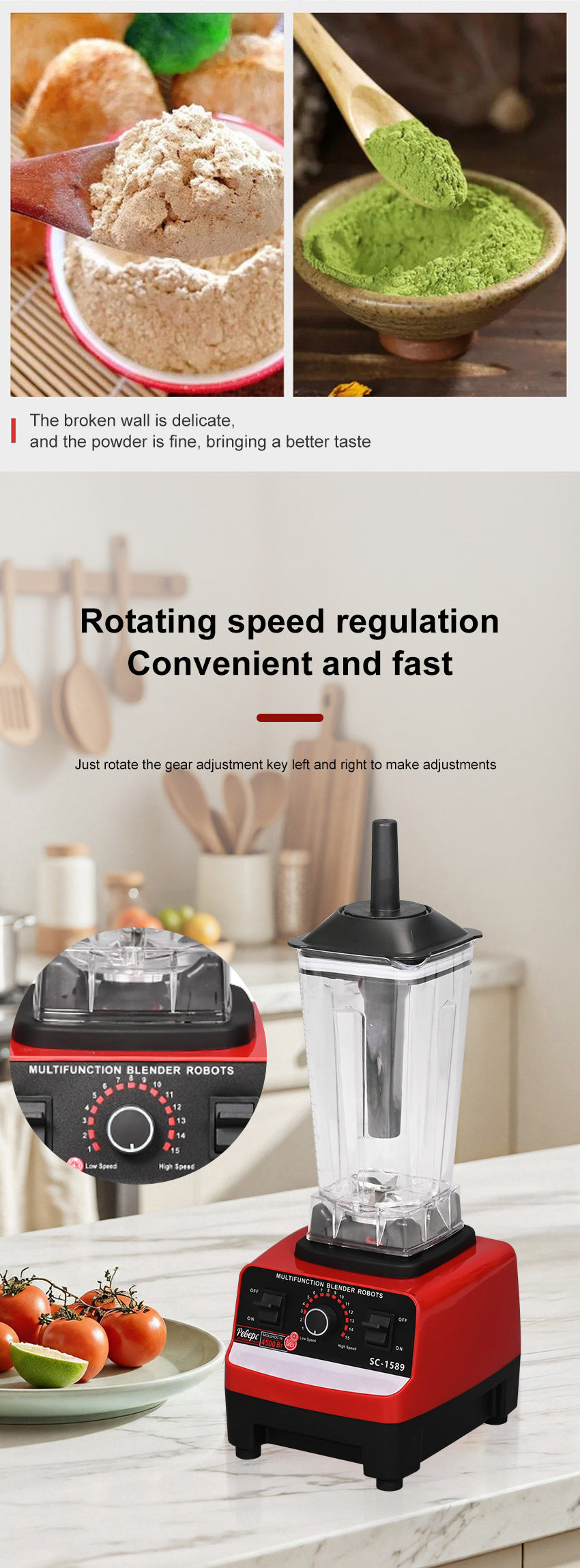 household multifunctional high speed blender grinder