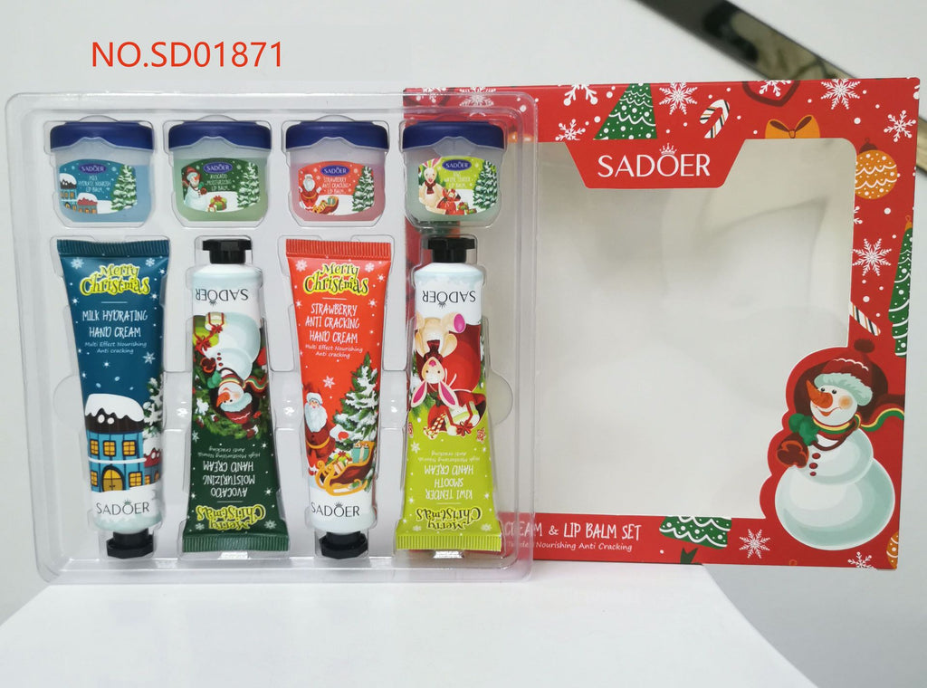 Full English Christmas Moisturizing Anti-Chapped Hand Cream Five-Piece Set SADOER Autumn and winter hand cream  foreign trade wholesale