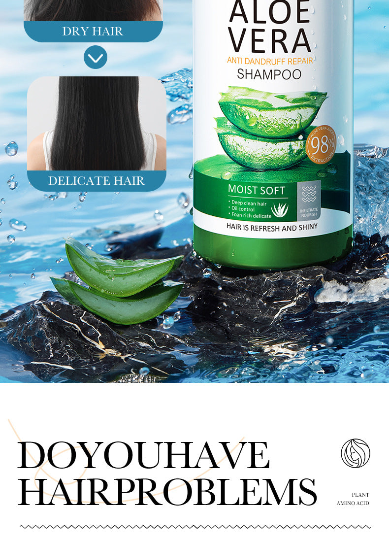 Aloe Vera Shampoo500ml SADOER Hydrating, cleansing, refreshing conditioner  foreign trade wholesale