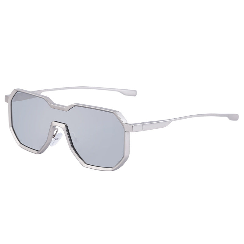 Irregular Steampunk Style Sunglasses European and American Metal Full Frame Integrated Sunglasses for Men Driving Glasses Wholesale