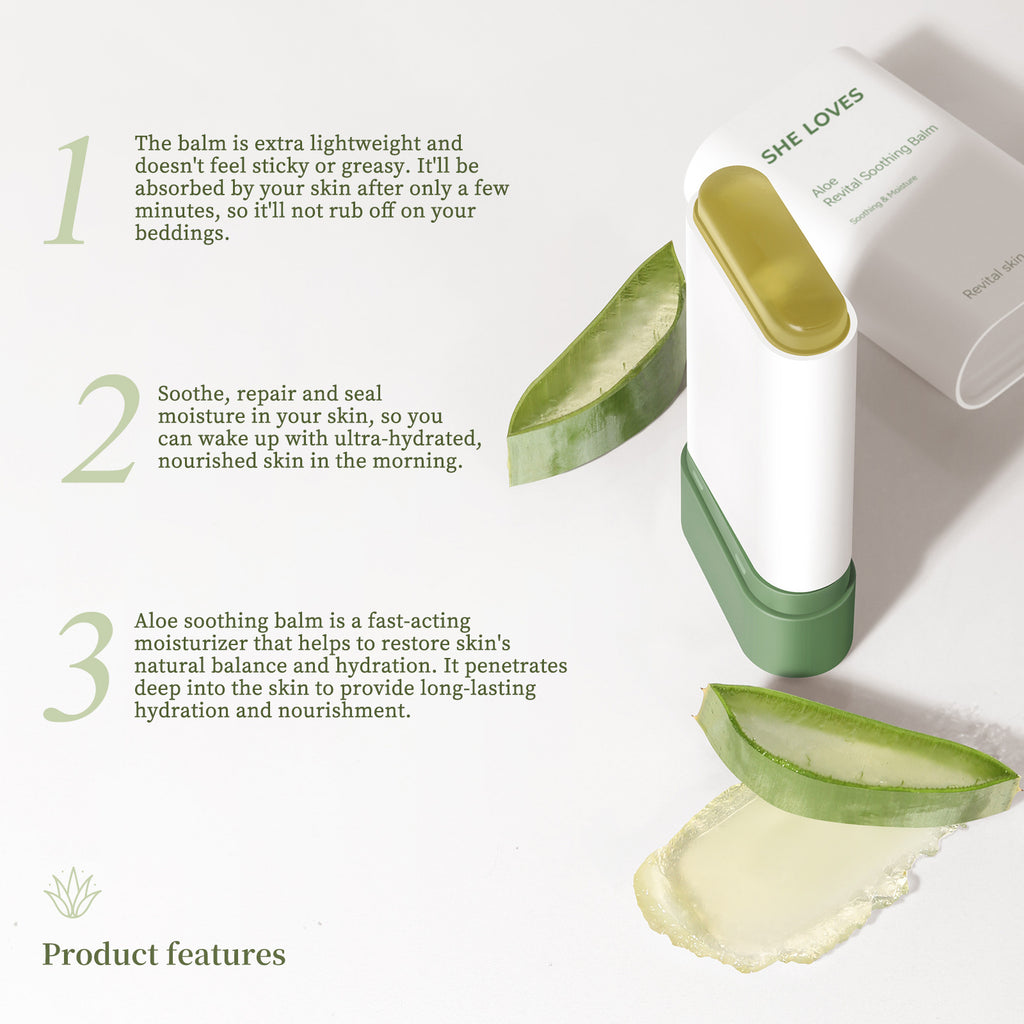 SHELOVES Aloe Vera Rejuvenating Soothing Stick After Sun Redness Sensitive Skin Repair Hydrating Moisturizing Gel Cream