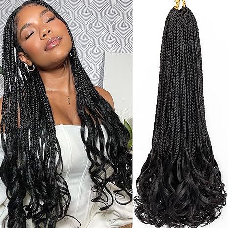 TEMU Hot-selling Synthetic Three-strand Braid Loose Tail Three-strand Braids French  Curly  Braiding Hair