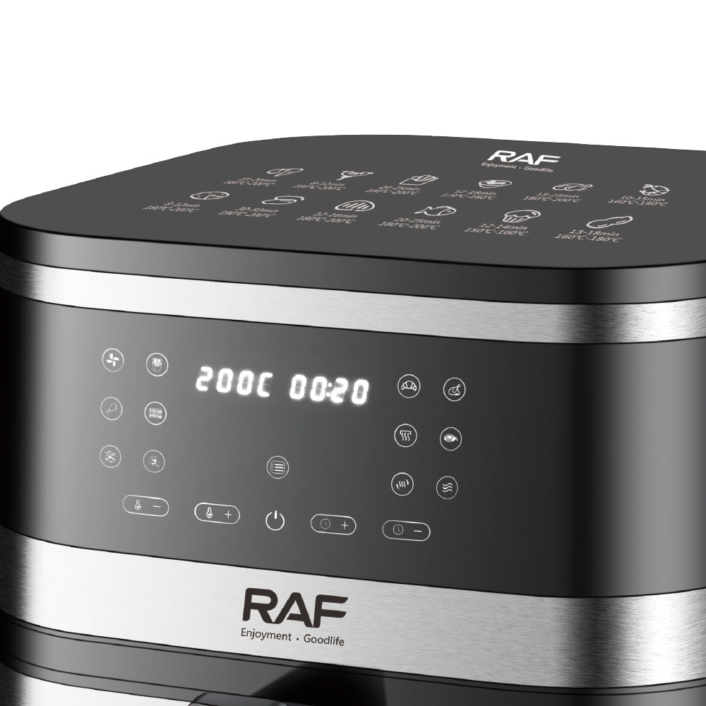 RAF European Standard US Standard Household Air Fryer Large Capacity Electronic Touchscreen Oil-Free Fries Electric Fryer8L