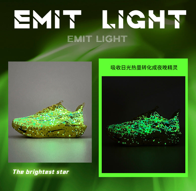 Parent-Child Cool Luminous Running Shoes Casual Fashion Men's Shoes Breathable Mesh Lightweight Comfortable Cushioned Wear-Resistant Sports Shoes