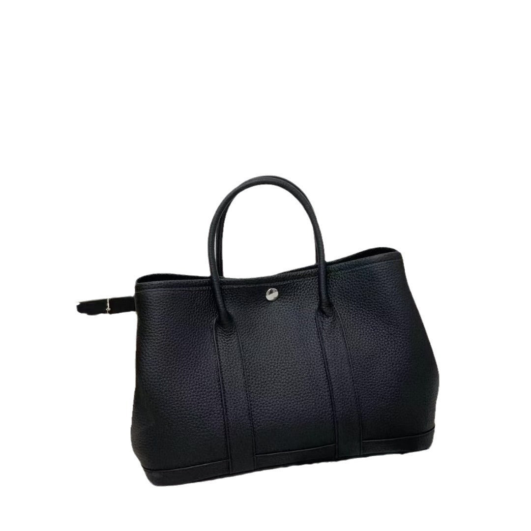 Garden Bag Summer High-End Feel Guangzhou First Layer Cowhide Women's Bag Genuine Leather Tote Bag Large Capacity Commuter Handbag