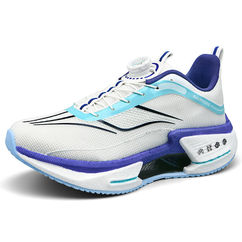 2025New Hollow Popcorn Carbon Plate Soft Sole Running Shoes for Men Training Combat High Elastic Shock Absorption Breathable Sports Shoes