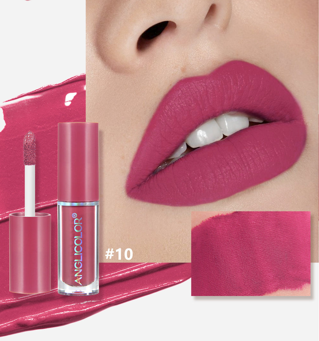 12Color Lip Glaze Set Velvet Matte Matte Lip Gloss Non-Fading Liquid Lipstick European and American Makeup