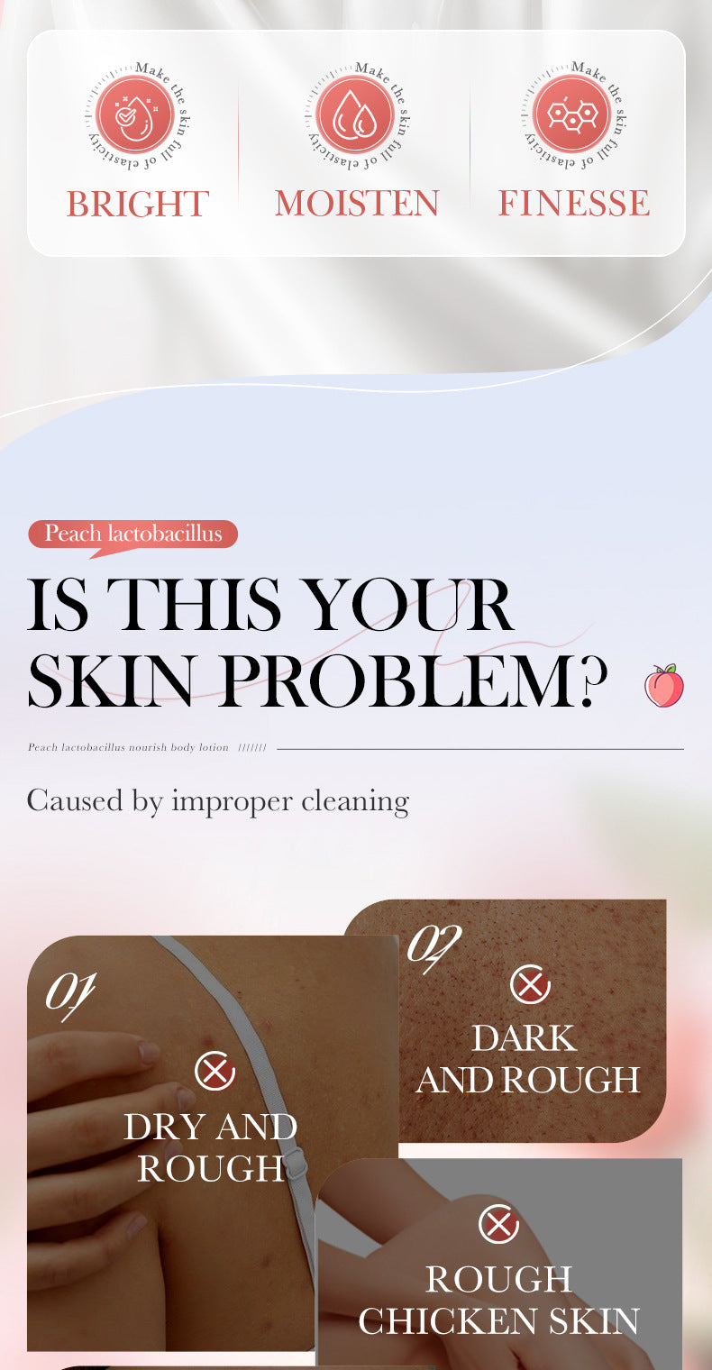 Peach Lactobacillus Body Lotion SADOER Autumn and winter moisturizing body cream cross-border foreign trade wholesale