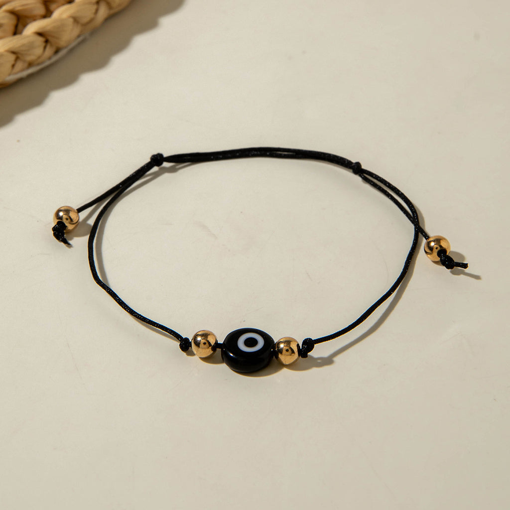 European and American Style Bracelet Colorful Devil's Eye Beaded Bracelet Simple Glass Eye Bracelet Wholesale