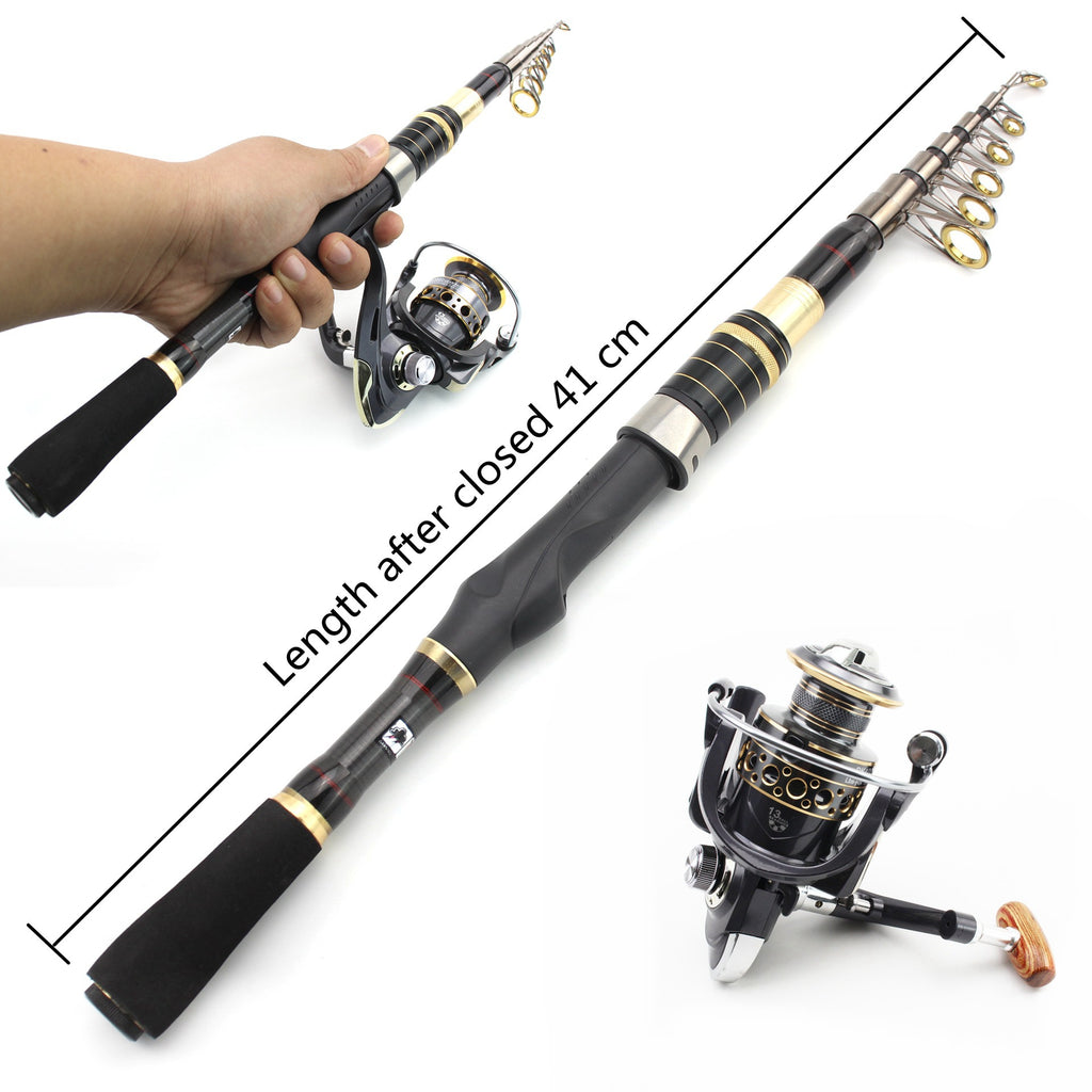 2.1Mi Xiao Hai Rod Set Ultra Short Telescopic Fishing Rod Spinning Reel Combo Amazon FBA Overseas Warehouse Fishing Gear