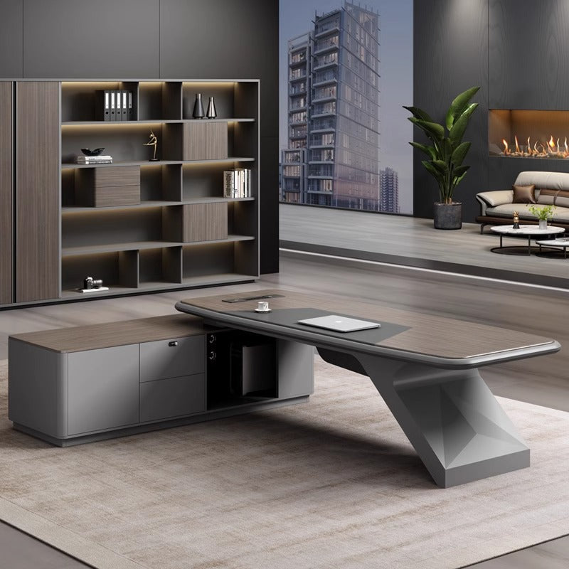 Painted Office Desk Executive Desk President Leader Chairman Boss Desk Office Manager Desk Office Desk and Chair Set