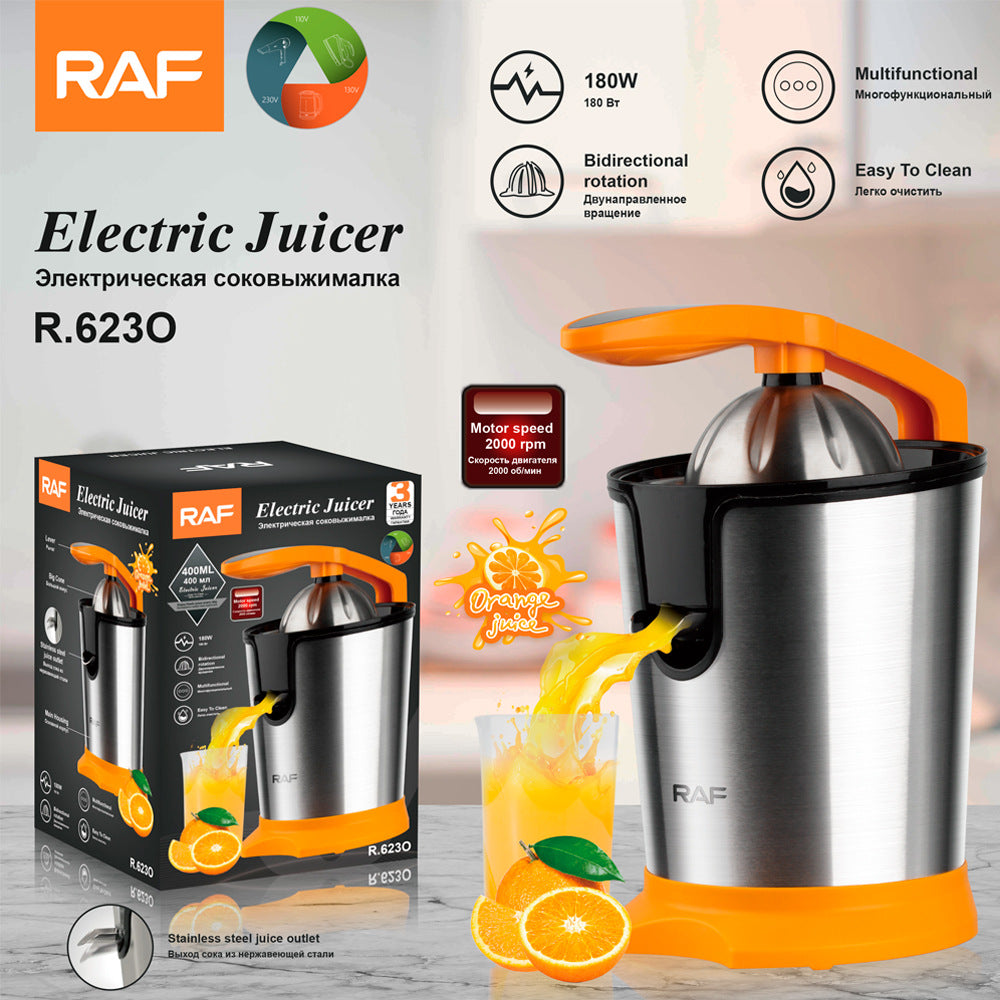 RAF EU Standard Freshly Squeezed Electric Orange Juicer Original Freshly Squeezed Pure Fruit Orange Juicer Fully Automatic Household Separator