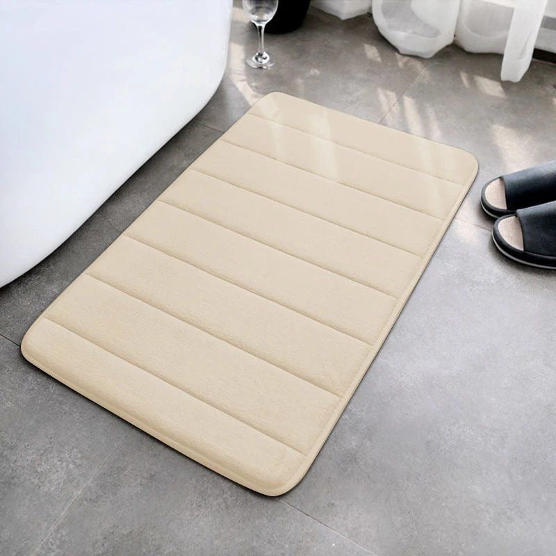 Striped Quilted Coral Fleece Floor Mat Manufacturer Wholesale Bathroom Mat Dropshipping Carpet