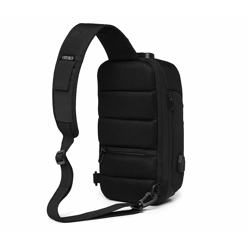 OZUKO Anti-theft Men's Chest Bag Waterproof Oxford Cloth Single Shoulder Crossbody Bag Chest Portable Multifunctional Trendy Bag