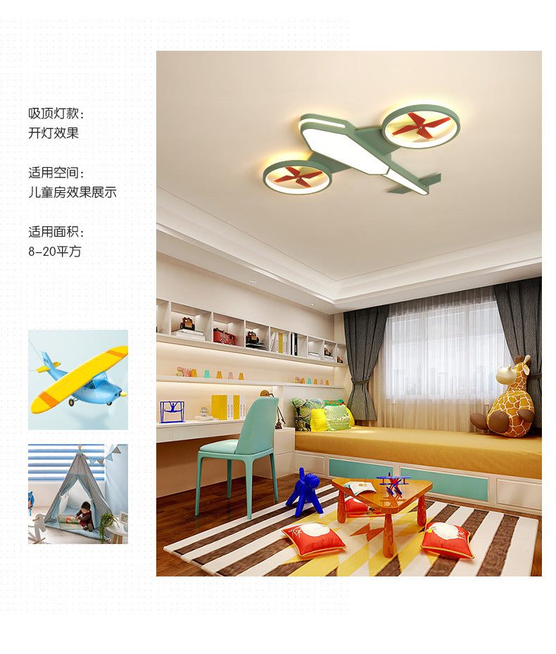 Airplane Lamp Children's Room Lamp Modern Simple Boy's Bedroom Lamp Creative Energy-saving Eye Protection led Wholesale Ceiling Lights