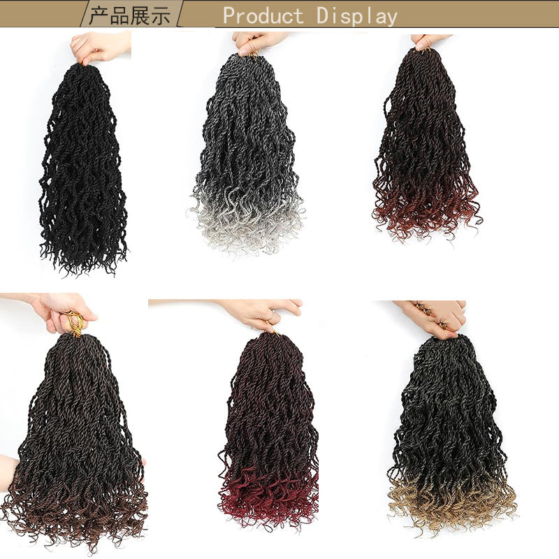 European and American Cross-Border Direct Supply Synthetic Wigs18Curved Dreadlocks Wavy senegalese twist Wig