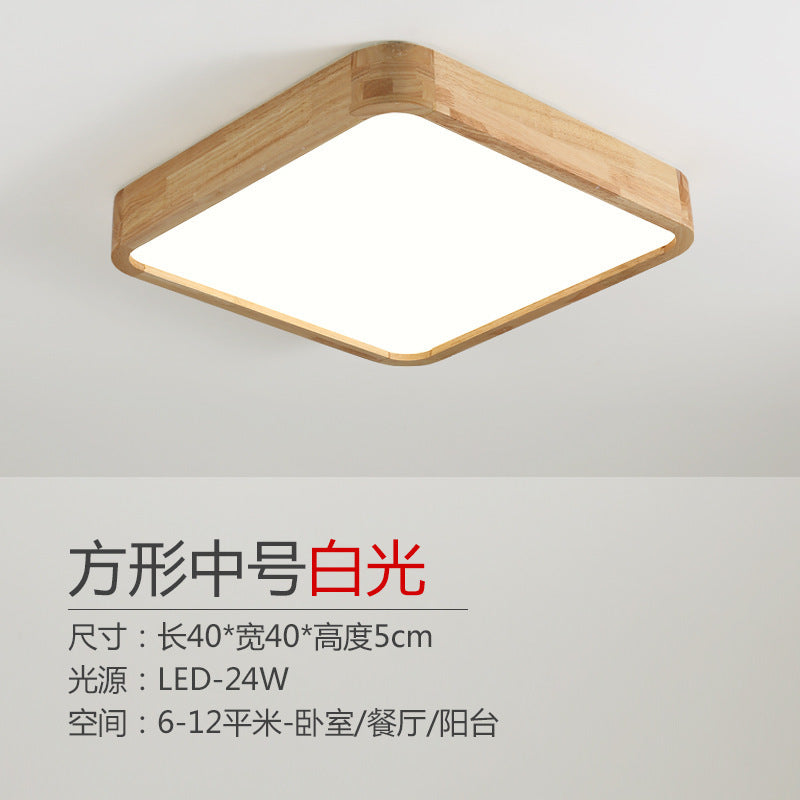Log led Ceiling Lamp Living Room Balcony Tatami Wabi-Sabi Style Japanese Style Wood Art Corridor Nordic round bedroom
