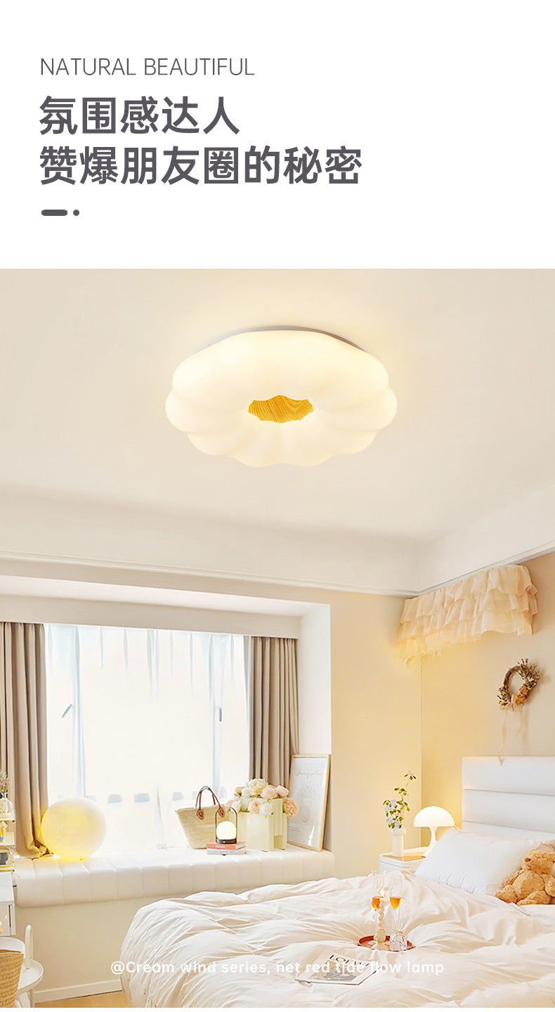 Creative2025New Year's New Warm Minimalist Cream Style Home Bedroom Ceiling Lamp Master Bedroom Lamp Simple Modern