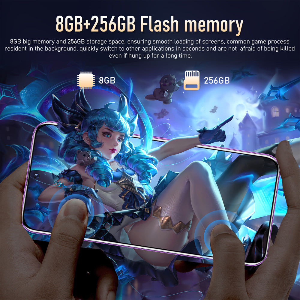 Mobile Phone Inch Straight Board Large Battery1TB Android13System European and American Version16+1TS23Ultra Large Battery Long Battery Life