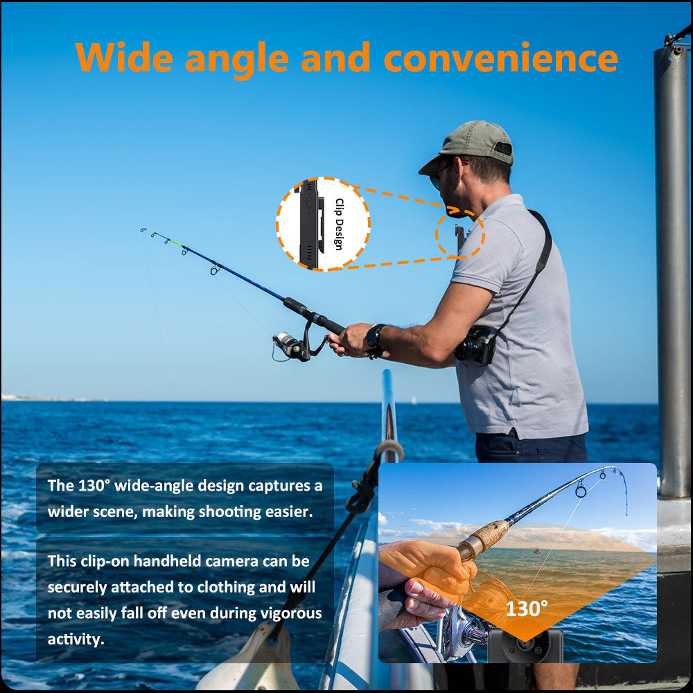 New L20High Definition Handheld Camera Portable Head and Back Clip Camera WiFi Connection ZF Outdoor Sports Recorder