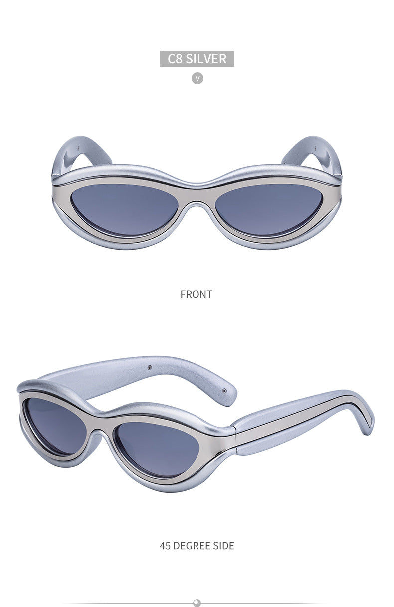 New European and American Y2K Cat Eye Sunglasses for Women Street Style Small Frame Sunglasses for Men Trendy Wholesale sunglasse