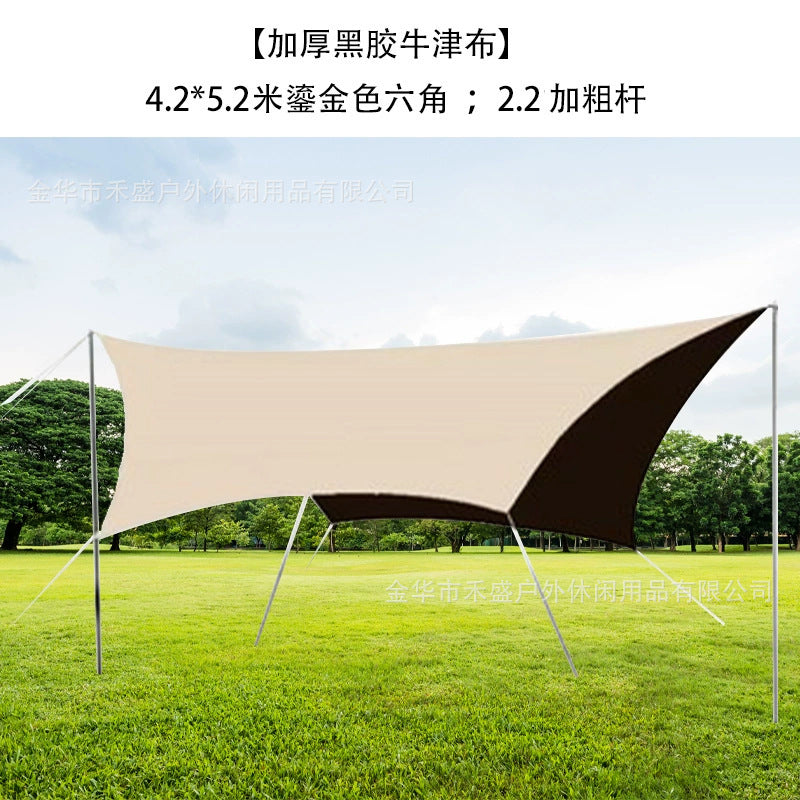 Camping Tarp Wholesale In Stock Camping Tent Outdoor Sunshade Portable Sun Protection Rainproof Tarp Tent