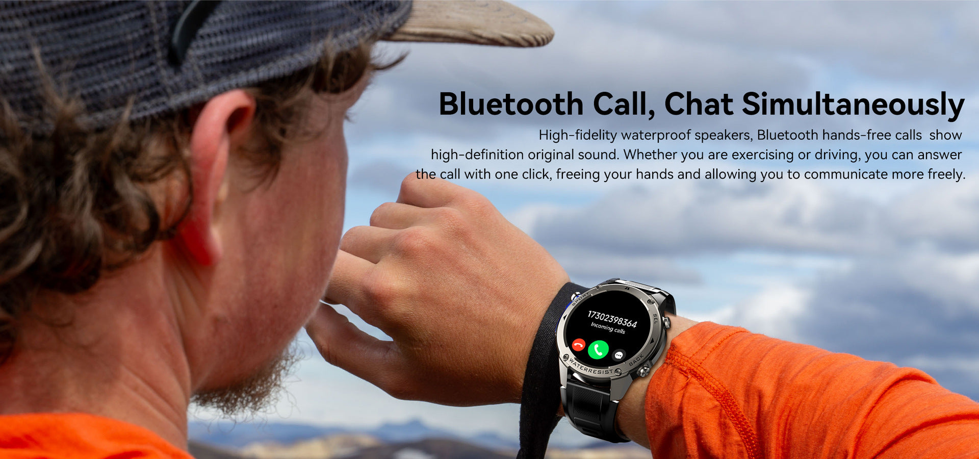 DM56Smart Watch1.52inch Bluetooth call heart rate pedometer sleep monitor GPS Positioning Three-Proof Sports