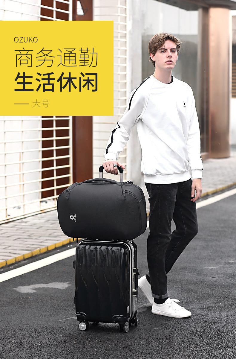 ozuko Business Backpack Men's Computer Backpack Large capacity simple trendy waterproof travel commuter bag