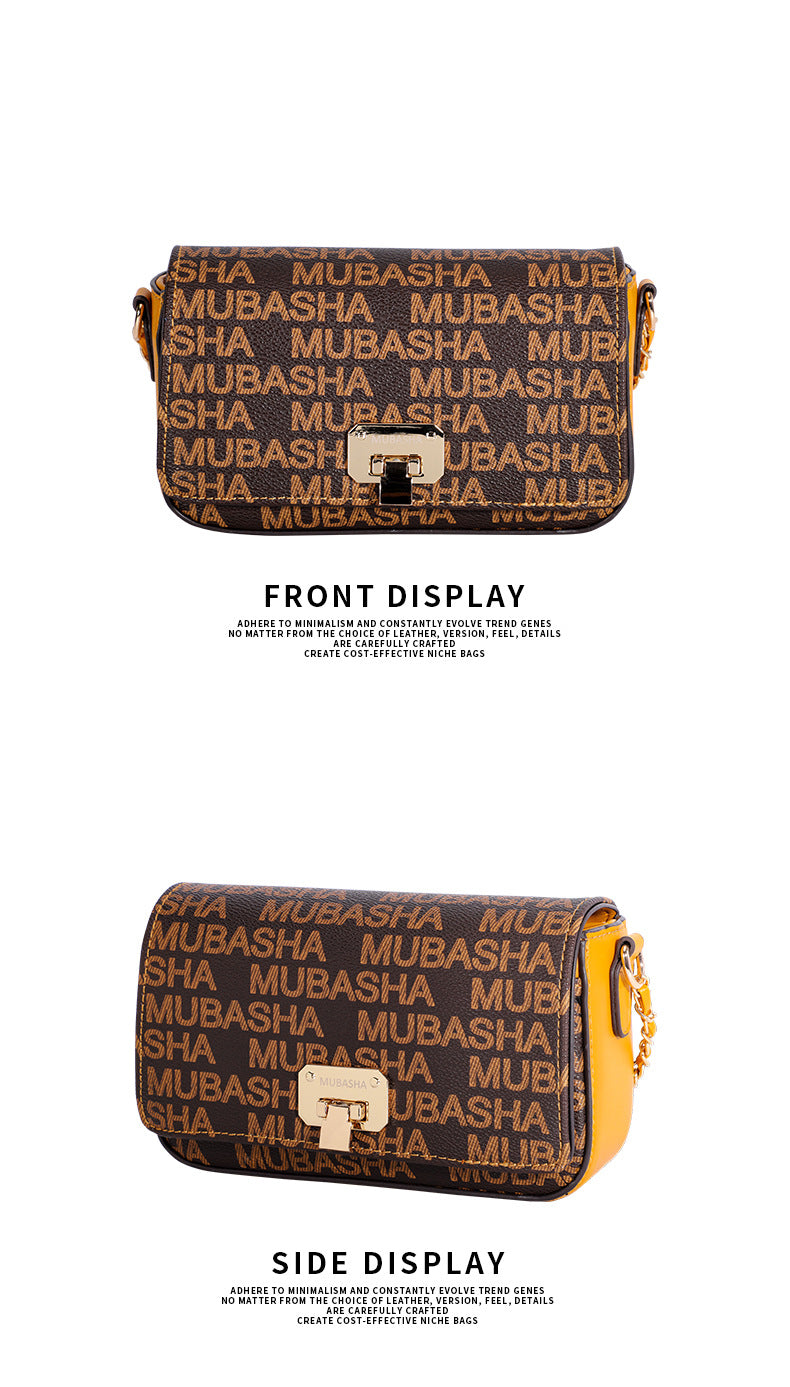 Unique Versatile Design Vintage Chain Small Square Bag for Women Retro Stylish Single Shoulder Bag Personality Simple Crossbody Bag
