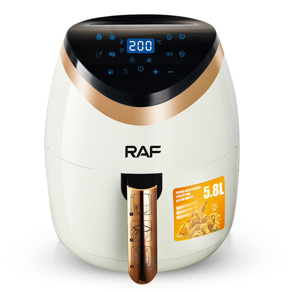 RAF European Standard Smart Touch Air Fryer5.8L Large capacity household fully automatic intelligent multifunctional